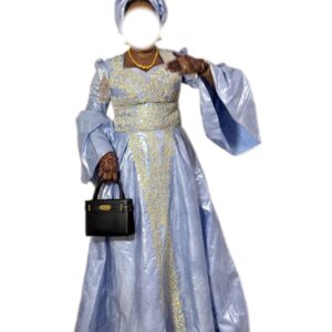 Robe Bazin KOKO teintures Style, taille M, Quasi-neuf, foulard