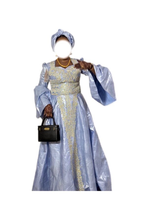 Robe Bazin KOKO teintures Style, taille M, Quasi-neuf, foulard