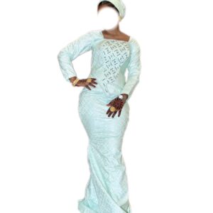 Jupe complet Bazin, taille M, Quasi-neuf, foulard