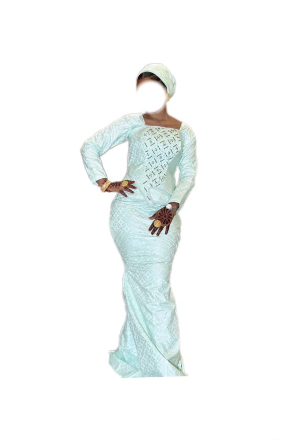 Jupe complet Bazin, taille M, Quasi-neuf, foulard