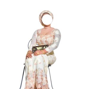 Robe brodé, taille M, Quasi-neuf, foulard