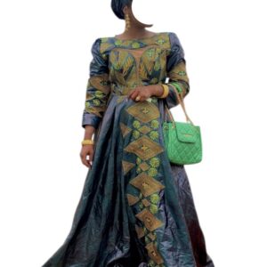 Robe Bazin, Taille M/L, Quasi-neuf, foulard