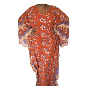 Robe brodé voile Suisse, taille M/L, quasi-neuf, turban