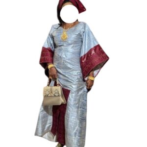 Robe Bazin Riche, taille M/L, Quasi-neuf, foulard