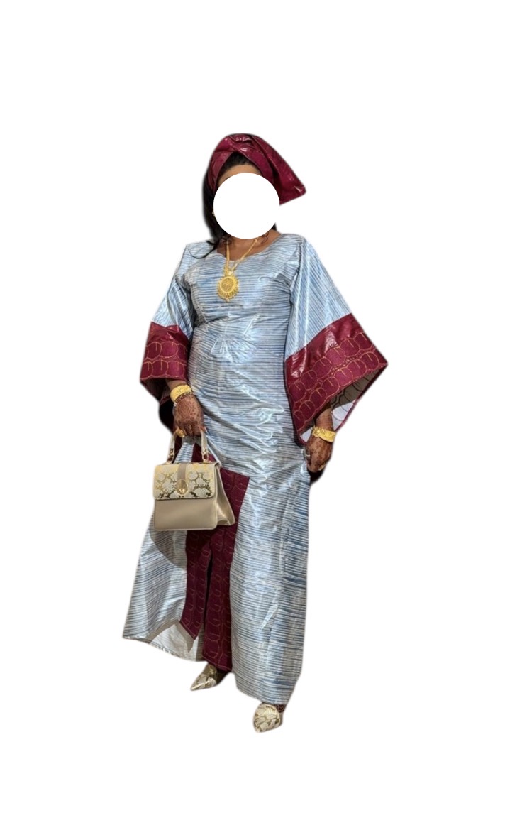 Robe Bazin Riche, taille M/L, Quasi-neuf, foulard