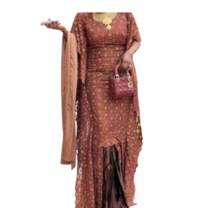 Robe brodé, taille L, bon-état , foulard