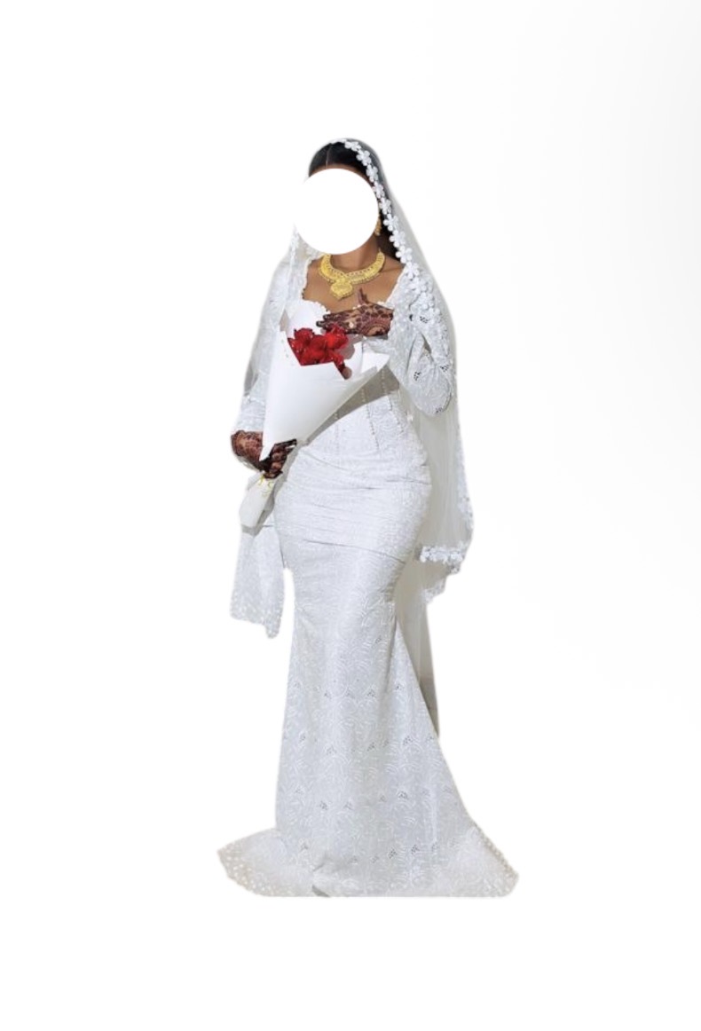 Robe de mariée, taille M, Quasi-neuf, voile