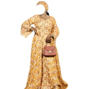 DD19112025, Robe brodé, Taille M, Quasi-neuf, foulard