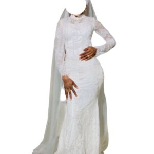 KC26112025, Robe de mariée, Taille S, Voile, Quasi-neuf