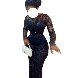 SD5122025, robe de soirée, taille M, Quasi-neuf, foulard