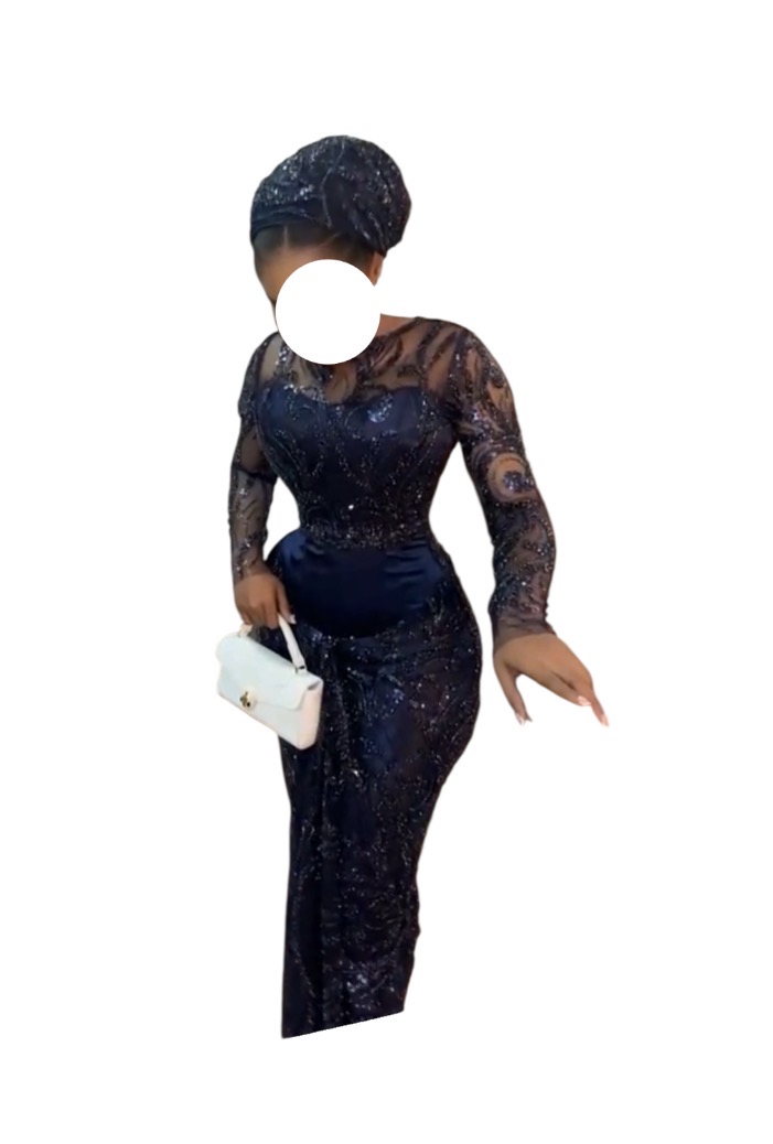 SD5122025, robe de soirée, taille M, Quasi-neuf, foulard