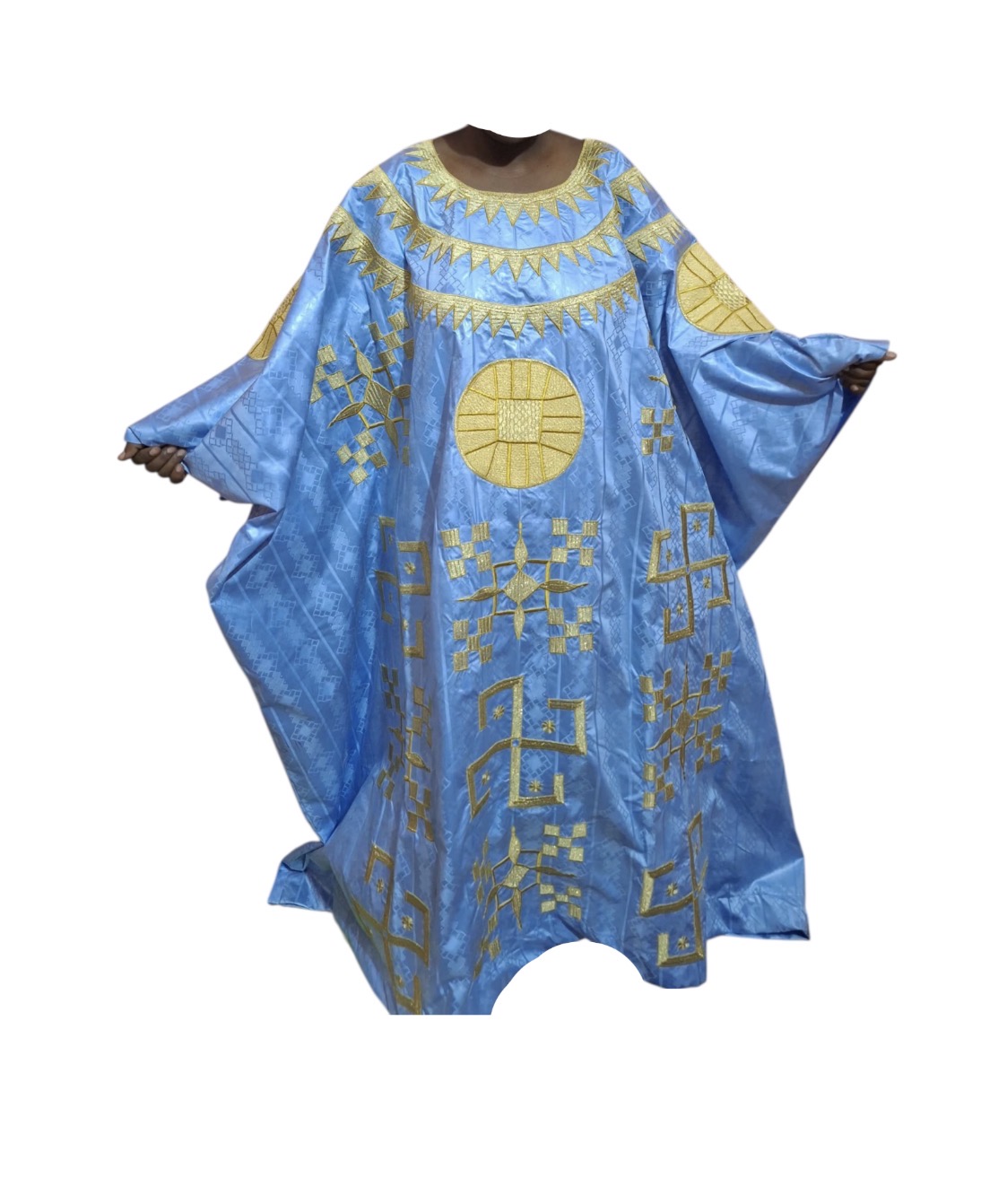 FT10122025, grand boubou, Neuf, foulard