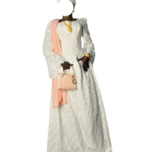 AG20122025, brode blanc, taille S, foulard