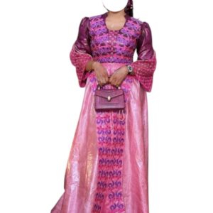 OT20122025, robe Bazin, Taille M, foulard