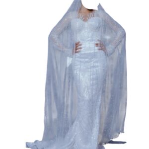 TB23122025, robe de mariée, taille S, voile, turban