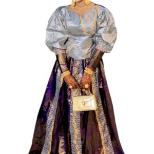 KC28122025, robe Bazin, Taille M, foulard