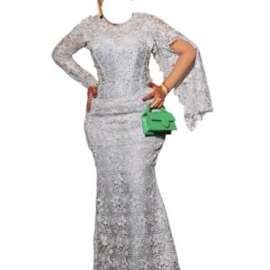 RM28122025, brodé Guipure, taille M, turban