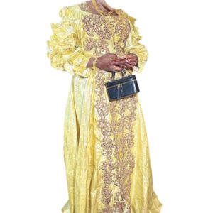 AS28122025, robe Bazin, taille M/L, foulard