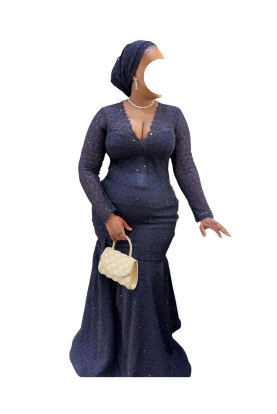 MW3012026, robe brodé, taille XL, foulard