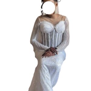 FT3012026, robe de mariée, taille S, foulard