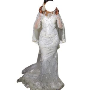 LH11012026, robe de mariée, taille M, foulard