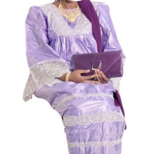 FT10022026, robe Bazin/voile Autriche, foulard