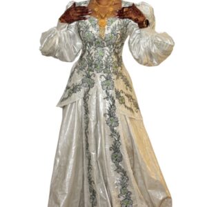 FR16022026, Robe bazin KOKO teinture, Taille M, foulard