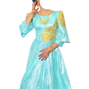 FT18022026, robe bazin, taille M, foulard