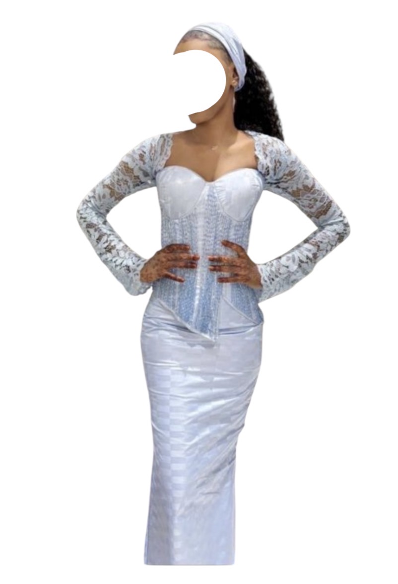 AG05032026, ensemble Bazin, taille S, foulard