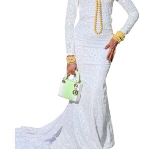 GB18022026, robe brodé blanc, taille S