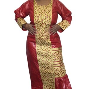 AK18022026, Robe bazin Maïmour, taille L, foulard, pagne