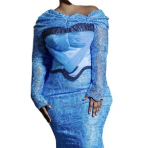 FD09022026, robe de soirée Youba Davido, taille XXL, turban