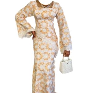 FT05022026, robe brodé, taille S, foulard