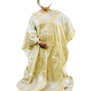 SA05022026, grand boubou Bazin, foulard