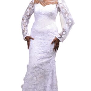 KM04022026, robe de mariée brodé, taille M