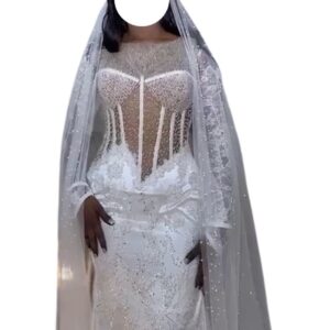 KM04022026, robe de mariée Samba Createur, taille M, voile