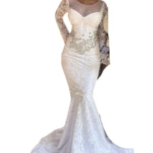 FZ04022026, robe de mariée, taille S, turban, voile