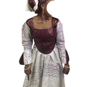 FK09022026, robe Bazin, taille M, foulard, FRANCE