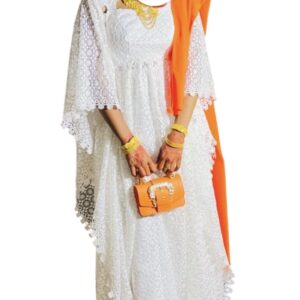 HA09022026, brodé blanc, taille M, foulard