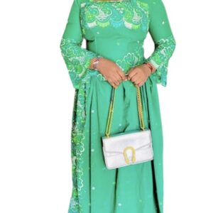 KK11012026, robe brodé, taille M, foulard