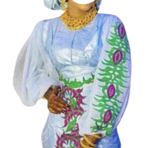 AD14022026, robe bazin, Taille M, foulard