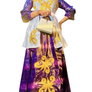 LI14022026, robe bazin, taille M, foulard