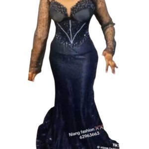 DD18022026, robe de soirée noire, taille M