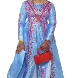 AC14022026, robe bazin, taille XL, foulard