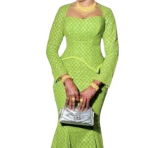 AB14022026, ensemble brodé, taille M, foulard