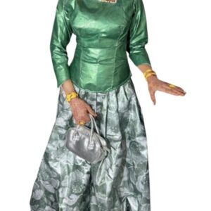 GD16022026, Robe Bazin, taille S, foulard