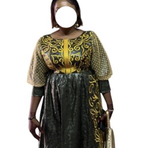 MS05032026, robe bazin, taille L, foulard