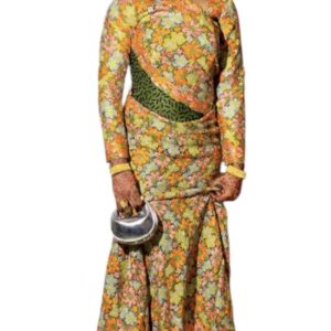 OU16012026, robe brodé, taille M, foulard