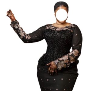 OU16012026, brodé voile, taille XL, foulard