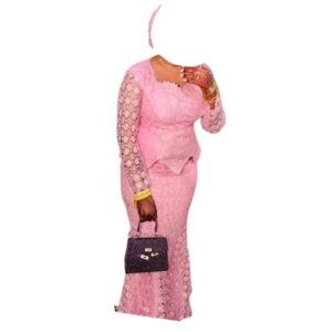 FB01042026, ensemble brodé, taille L, foulard